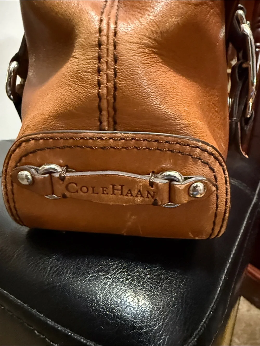 COLE HAAN Structured Shoulder Satchel